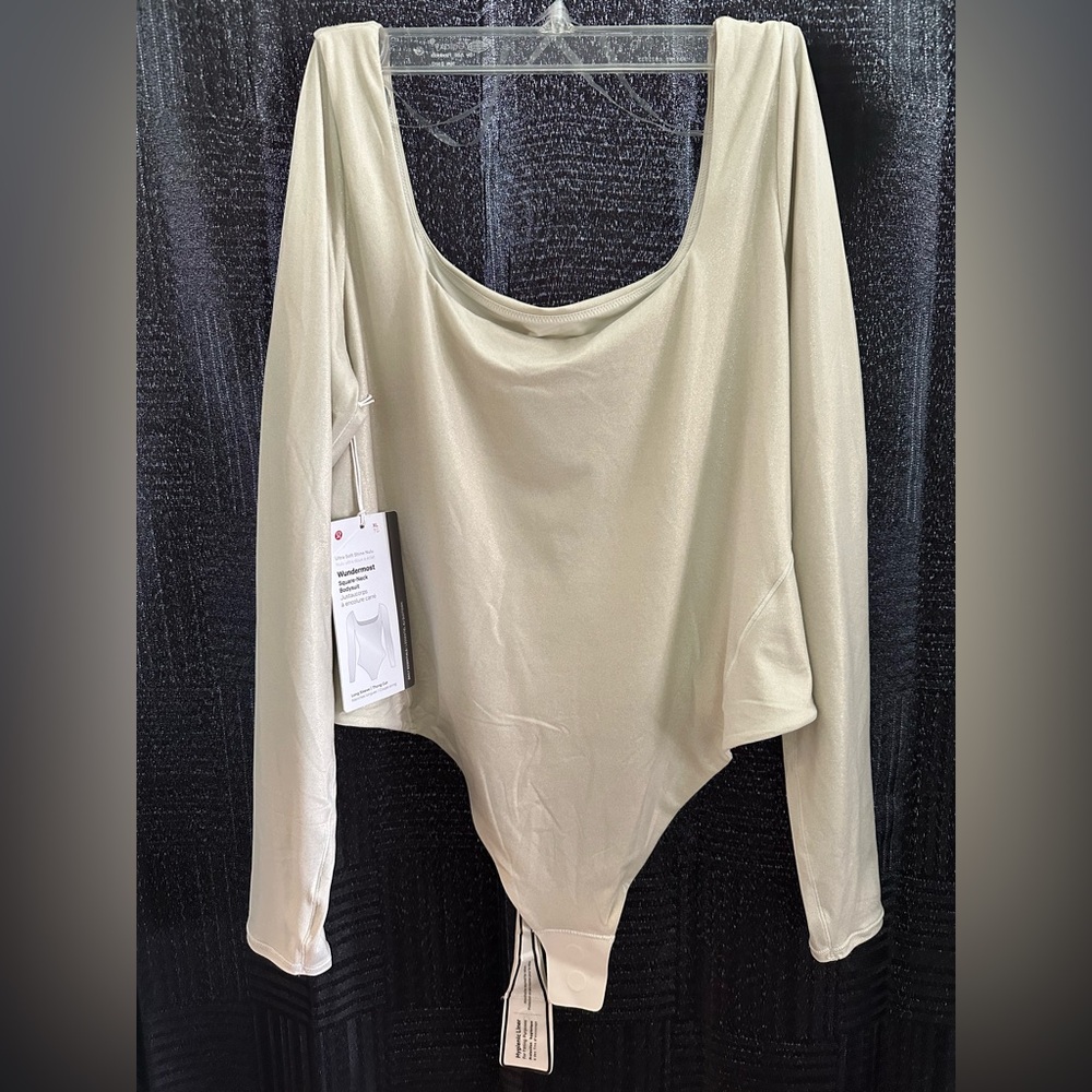 Lululemon Nulu Square-Neck Long Sleeve Bodysuit Shine